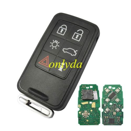 For Volvo smart keyless 6  button  remote key with 434mhz with 46 chip（HITAG2