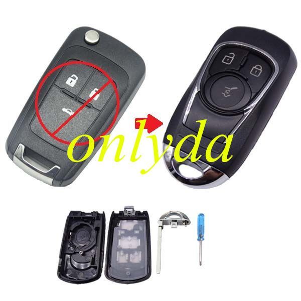 For Buick modified 3 button key blank keyless model