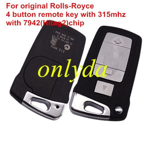 For Rolls-Royce 4 button remote key  7942(Hitag2)chip-315mhz