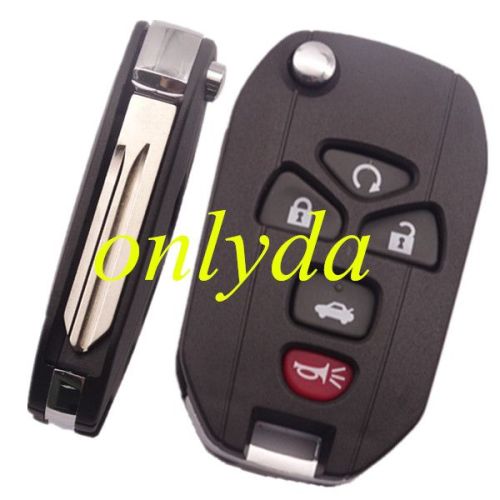 For 5 button flip remote key blank
