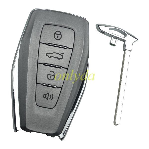 For  Geely smart  new Null 4 button remote key with 434mhz with 47/NPA3XA5 chip