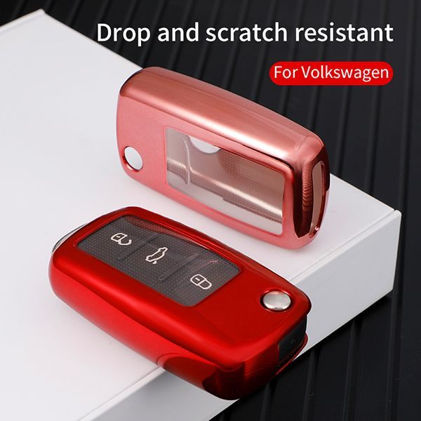 For VW TPU protective key case  black or red color, please choose