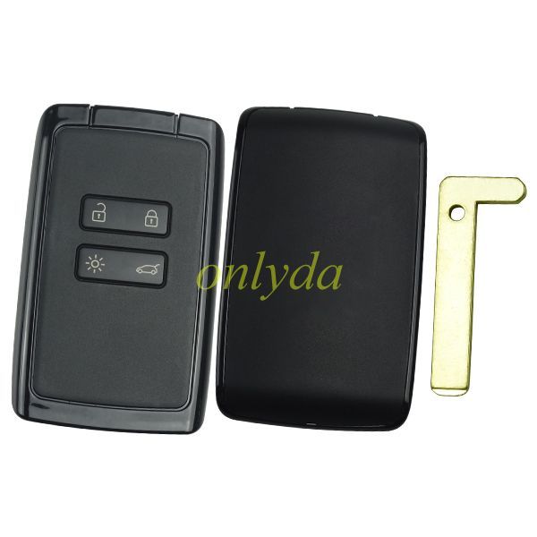 For Renault 4 button remote key case with blade with logo ,black