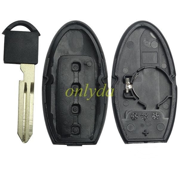 For Nissan 4 button remote  key blank with GTR bagade place