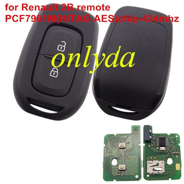For Renault 2 button remote key with PCF7961M(HITAG AES)chip-434mhz      2EE 00508         IC:1788F-FWE1G0003 FCCID:CWTWE1G0003   Model:TWE1G0003
