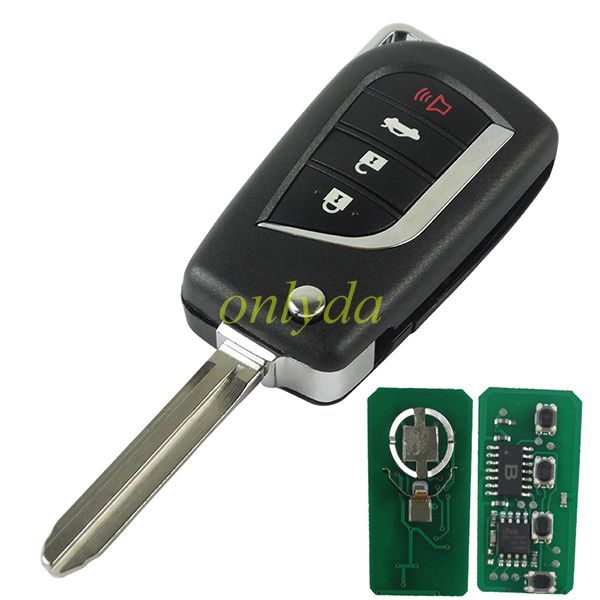 For Toyota Rav4 CAMRY COROLLA modified remote key with 3+1 button FCCID:HYQ12BDM with FSK 314.4MHZ