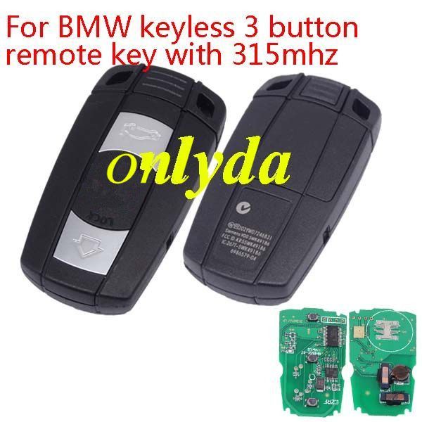 For BMW CAS3 3B KEYLESS remote key bmw 1、3、5、6、X5，X6，Z4 series with 315MHZ/315LP