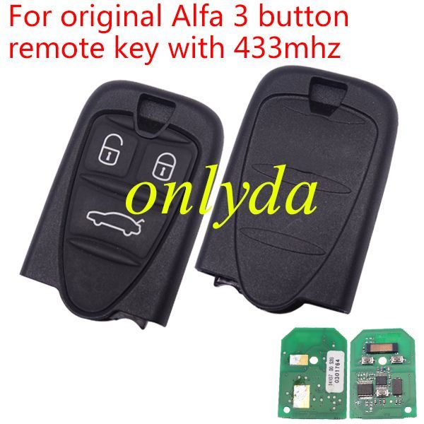 For  Alfa  OEM 3 button remote key with 433mhz