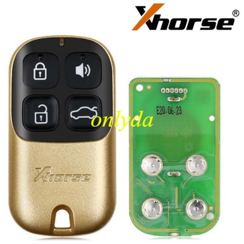 For Xhorse XKXH02EN Universal Remote Key 4 Buttons Golden Style English Version  VVDI Key Tool