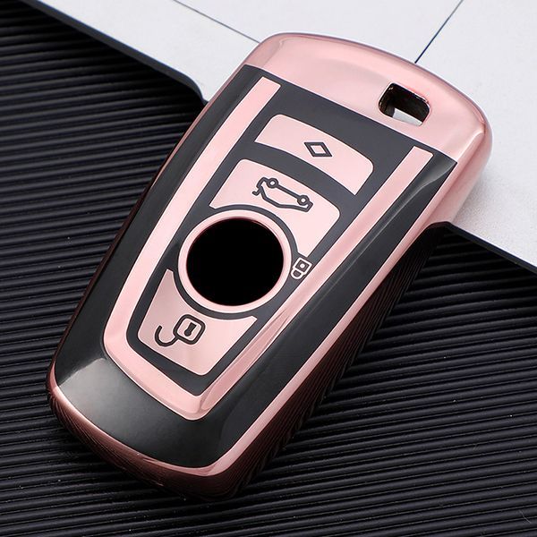 For BMW 5series、525li、520li、3series、GT320li、7series、4series、1series、X3、X4 4 button TPU protective key case , please choose the color