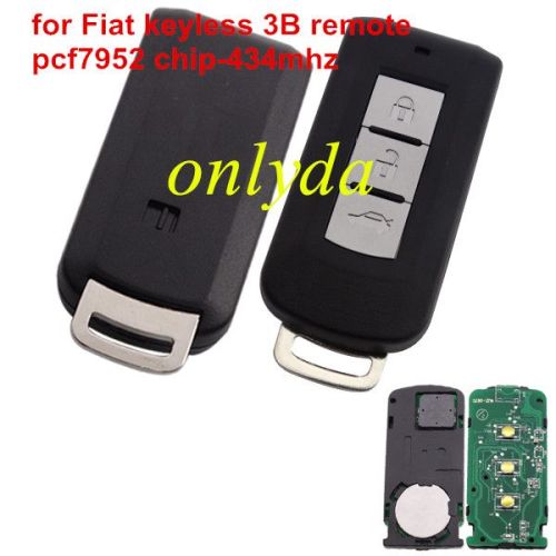 For Fiat keyless 3 button remote key with pcf7952 chip 434mhz