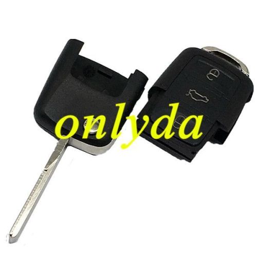 For VW 3 button remote  key blank with HU66 blade   square  head