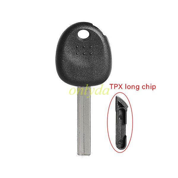 For Hyundai transponder key blank  (can put TPX long chip）