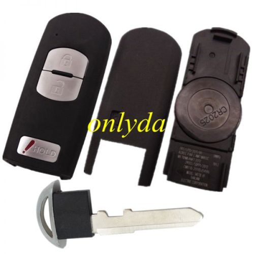 For 2+1 button remote key blank with blade ( 3parts)