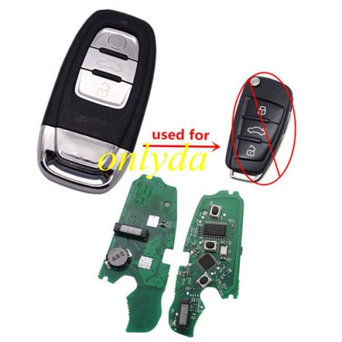 For Audi modified  MQB keyless remote with ID48 chip FSK  8VO837220D  8VO837220 8VO837220G