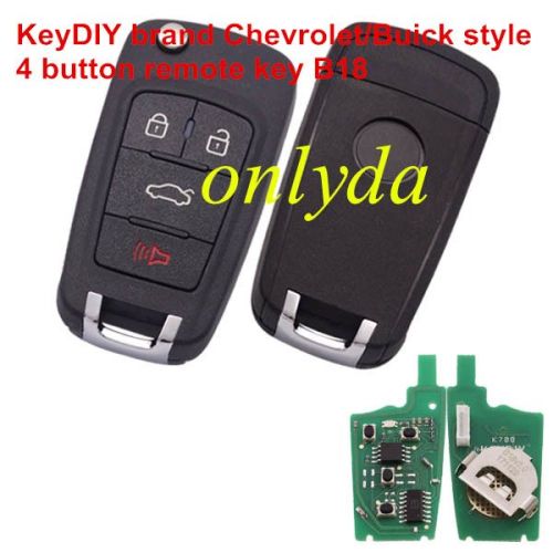 keyDIY brand for Chevrolet/Buick style 4 button remote key B18