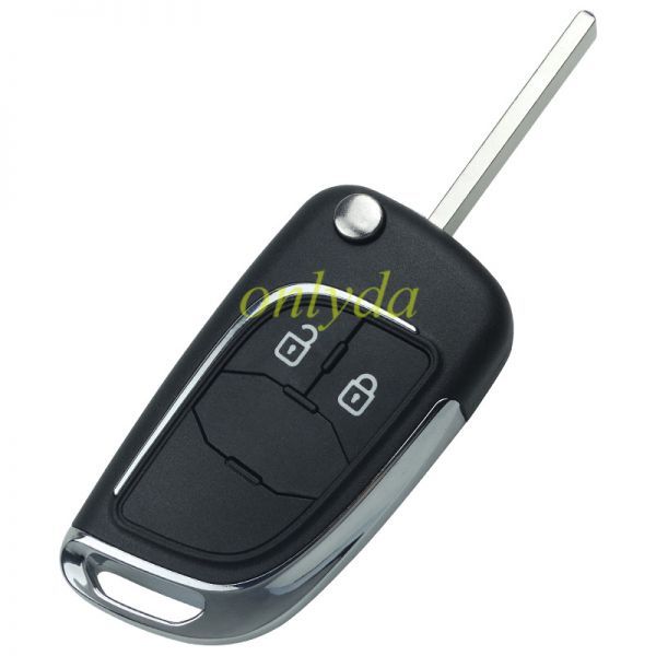 For Chevrolet modified 2 button folding remote control key shell with hu100 blade