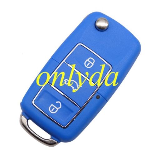 For  VW 3 button   waterproof  remote key blank （blue ）