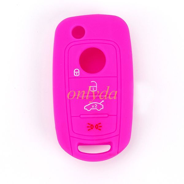 For Fiat 3 button silicon case (, Please choose the color, (Black MOQ 5 pcs; Blue, Red and other colorful Type MOQ 50 pcs))