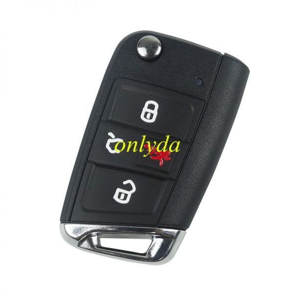 For VW 3+1button remote key blank with HU66 blade