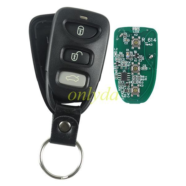 Hyundai style face to face remote 3 button with  434mhz