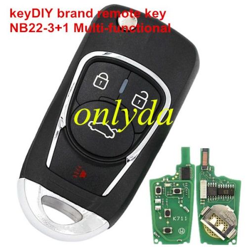 KeyDIY 3+1 button remote key  NB22-3+1Multifunction