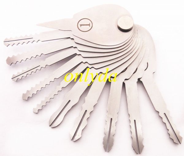 For HUK car flip lock pick set, use for house locks, car locks, motorcycle locks