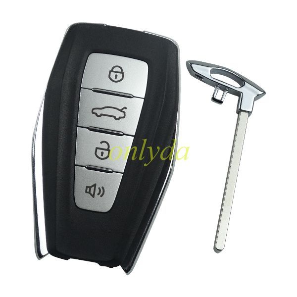 For  Geely UMC 4 button remote key with 434mhz with HITAG AES chip                           number：000008889646745270016191210
