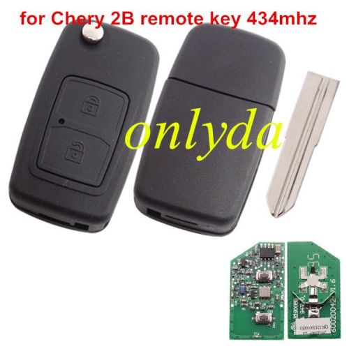 For  Chery 2 button  remote key with 434mhz