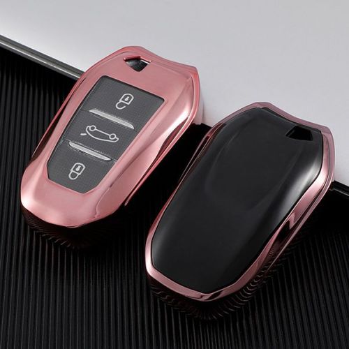 For Citroen TPU protective key case  black or red color, please choose