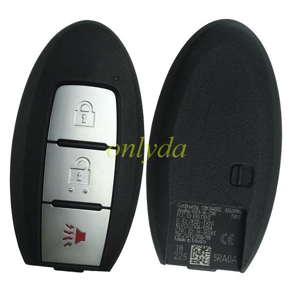 For  OEM Nissan 2+1 button remote key with  4A AES chip with  434mhz          2018-2021 Nissan Kicks SR,SR+           2018-2021 Nissan Kicks SV(Certain  VINS)             2019-2021 Nissan Rogue FCC