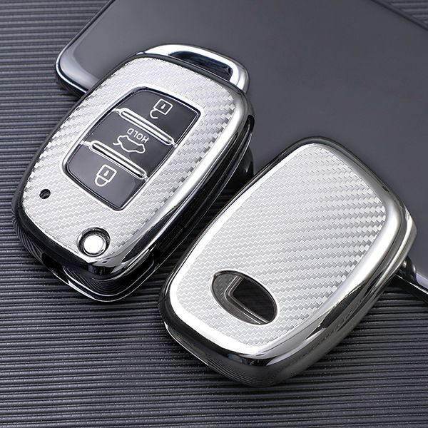 For Hyundai ix35 ix25 3 button  TPU protective key case,please choose the color