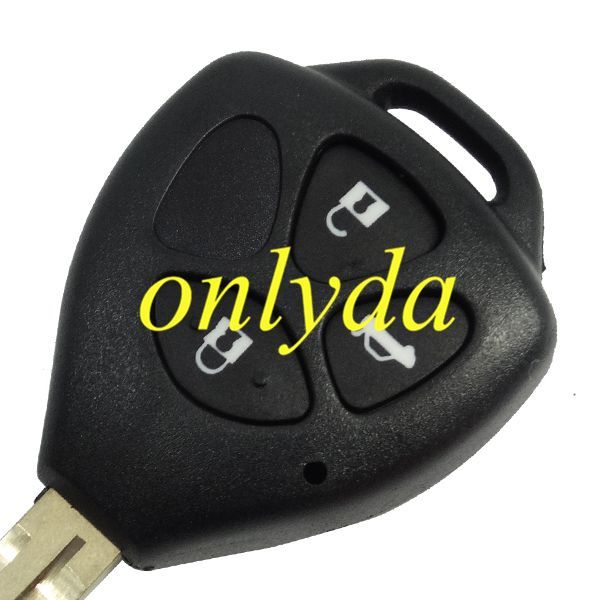 For Toyota 3 button Remote key blank with  TOY43 blade (no )