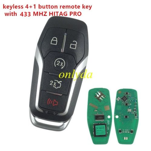For 4+1button aftermarket remote key with 434mhzHITAG PRO keyless