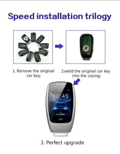 For TK900 Modified Smart Keyless 3 Button Remote Key with LCD Screen Mercedes-Benz S Class 500L S450L