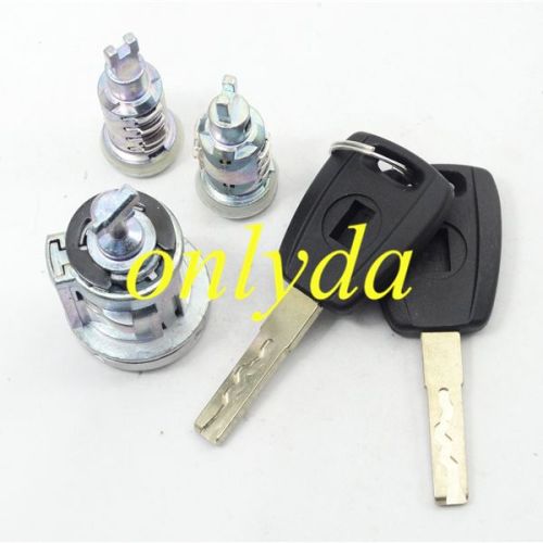 Fiat full set lock (indules ignition  lock,left door lock,right door lock）