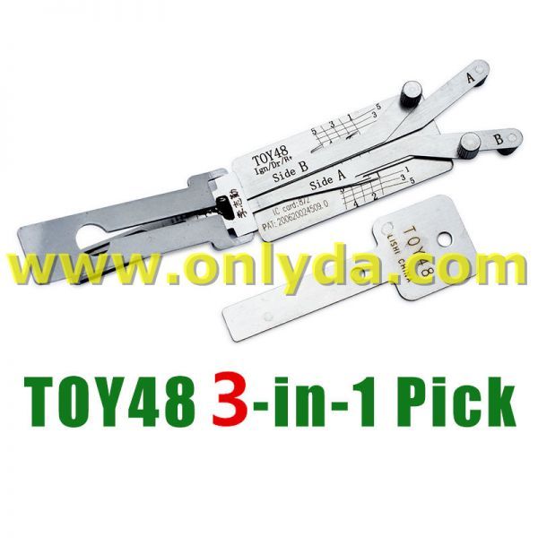 For Toy48-Toyota3-IN-1 Lock pick, for ignition lock, door lock, and decoder, genuine !used for  Toyota Crown