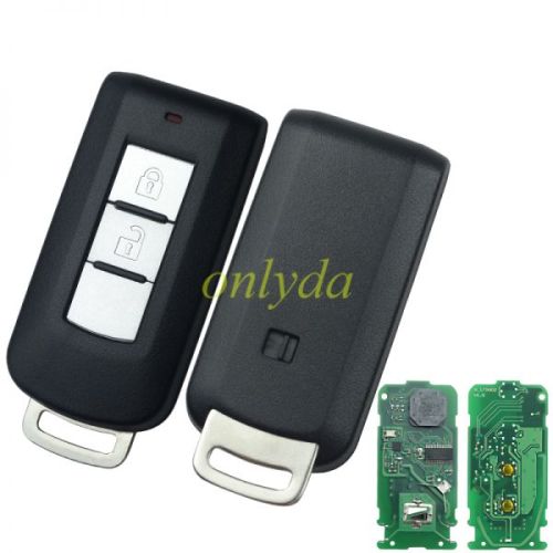 For Mitsubishi 2 button keyless smart remote key  433.92MHz FSK NCF2951X / HITAG 3 / 7938 chip &47 chip FCC ID: GHR-M004  Board No: GHR-M003 the last button is empty