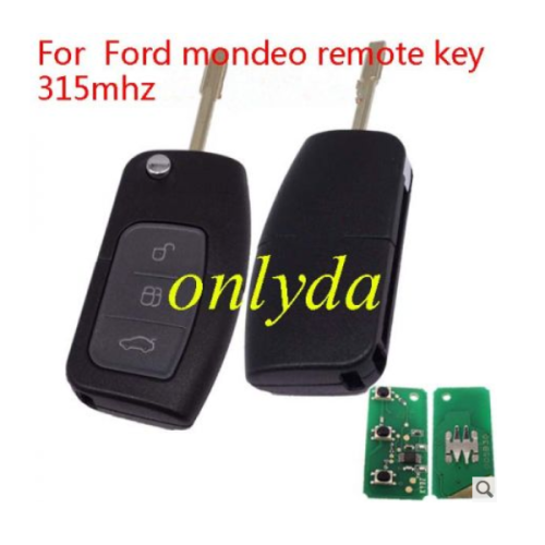 For Ford mondeo remote key with  4D60 chip   315mhz and 434mhz