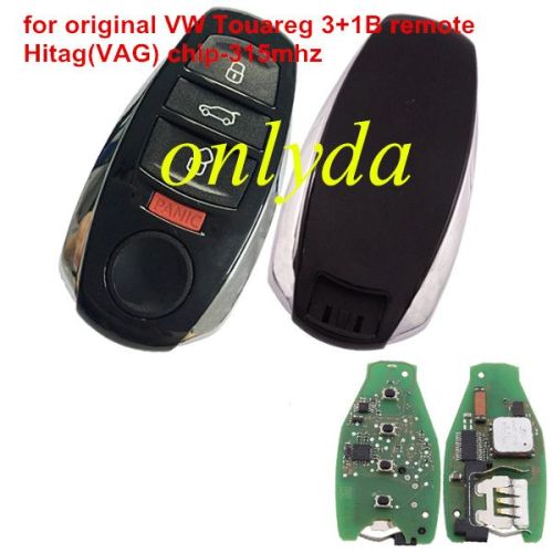For OEM keyless VW Touareg 3+1B remote  Hitag(VAG) chip -315mhz