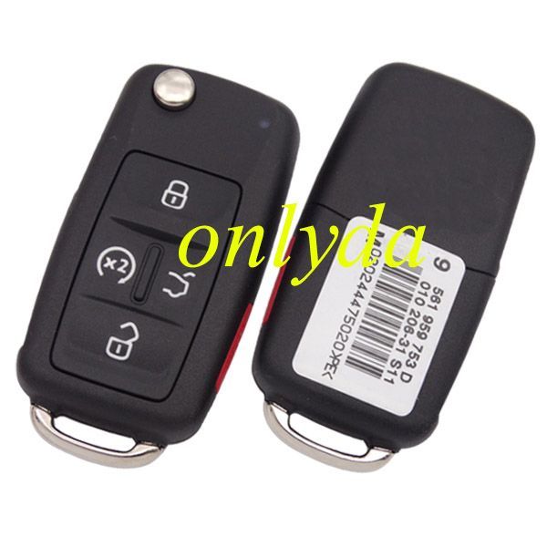 For  VW 4+1 button remote key  with 315mhz ID48 chip Model Number is 9561-959-753D/9561-837-202O IC:2694A-010206T FCCID:NBG010206T