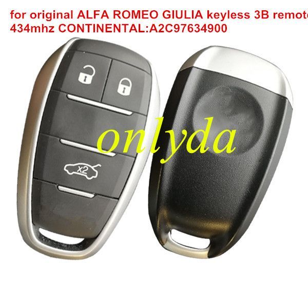 For Original  ALFA ROMEO GIULIA keyless 3 button  remote key 434mhz