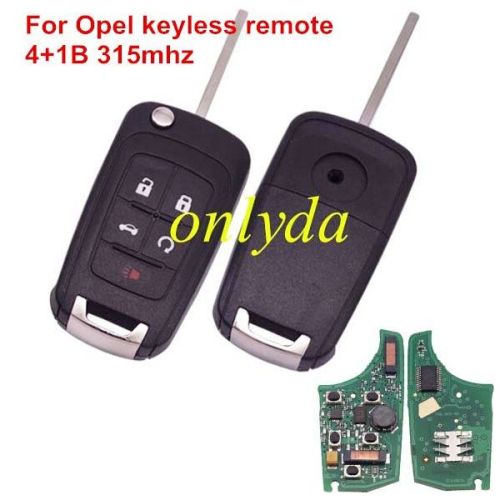 For Opel keyless 4+1B remote 315mhz/434mhz-7952 chip