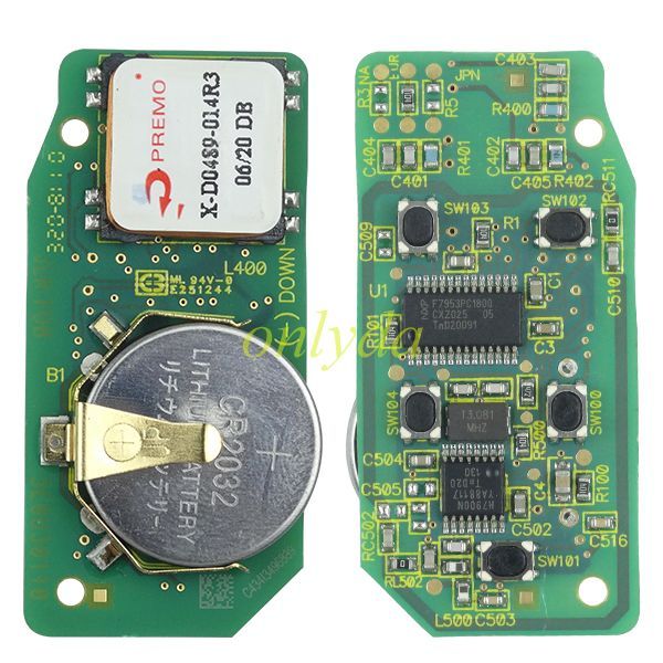 For Range rover keyless smart key 2 button 434MHZ with 7953ptt