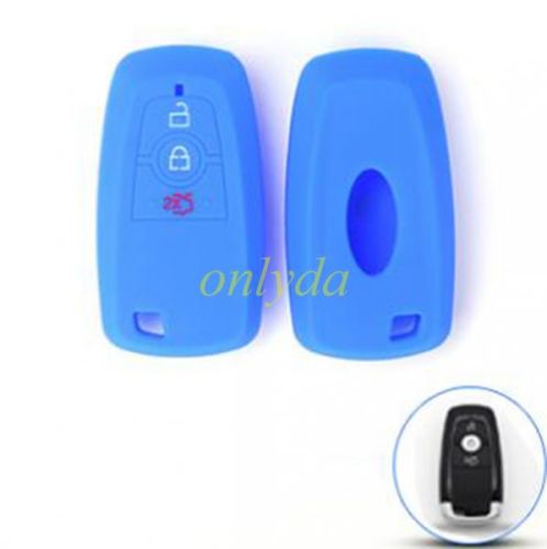 For Ford 2+1 button remtoe  key silicon case (Blue)