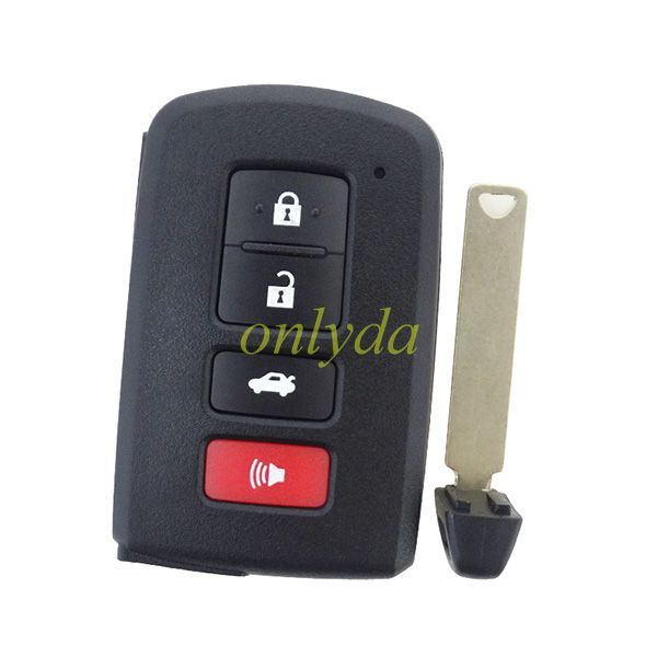 For Toyota 3+1 button remote key  HYQ14FBB 0010 433.92mhz