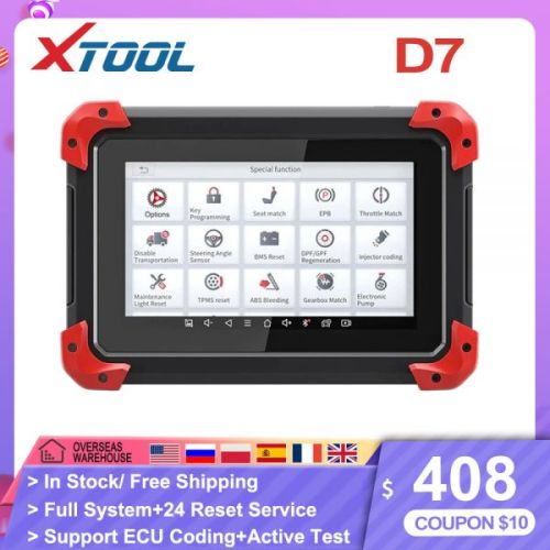 XTOOL D7 Full System Diagnostic Tools Key Programmer OBD2 Automotive Code Reader Key Coding Auto Vin OBDII Scanner Active Test