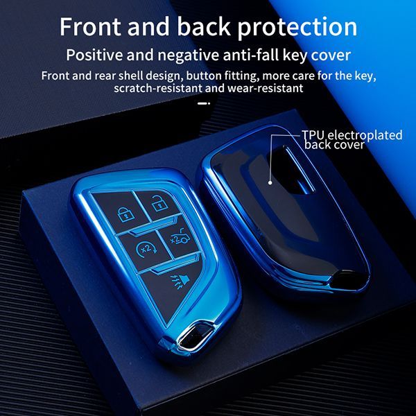 For Cadillac XT5 XT4/XTS/XT6/CT6/ATS-L 5button TPU protective key case , please choose the color