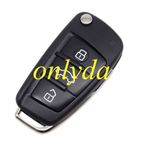 For Audi A6L 3 button Remote Key Blank with badge