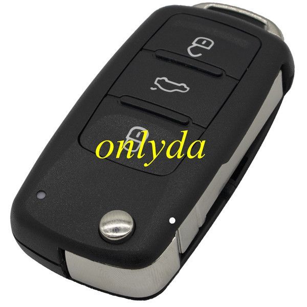3 button remote keyless-go for 2008-2015 Jetta Tiguan Polo with  ASK 434mhz  chip： ID48  Part Number : 5KO-959-753-AG /5KO-837-202AJ